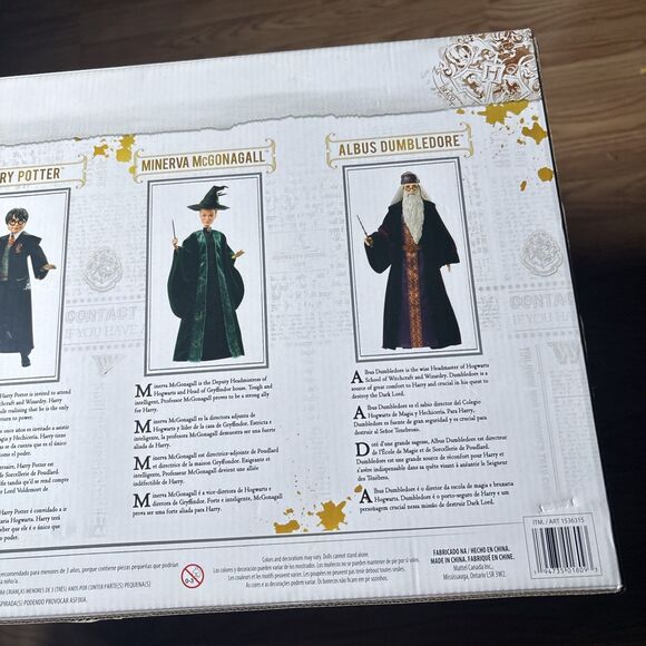 Wizarding World Harry Potter Collectible 5-Piece 10-inch  Harry Potter Doll Set 12” Figures 5 Pack Ron/Hermione/Dumbledore/McGonagall NEW